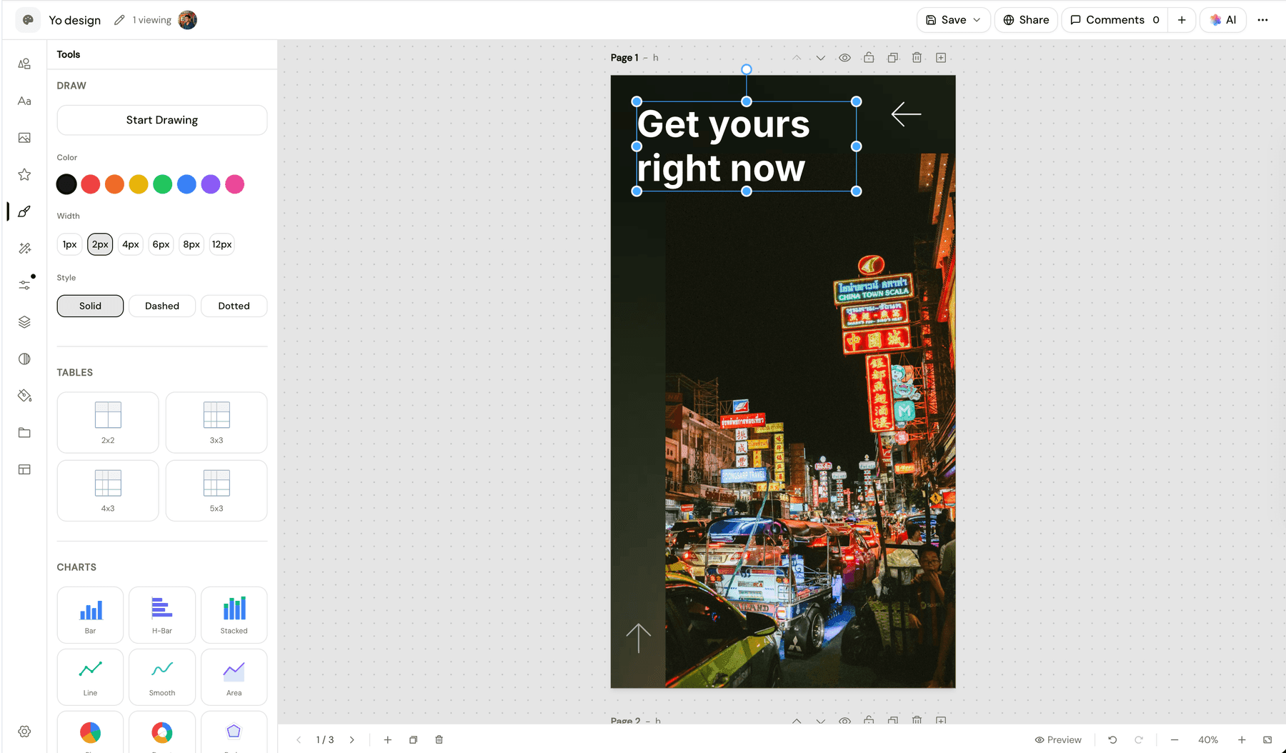 Canvas editor screenshot