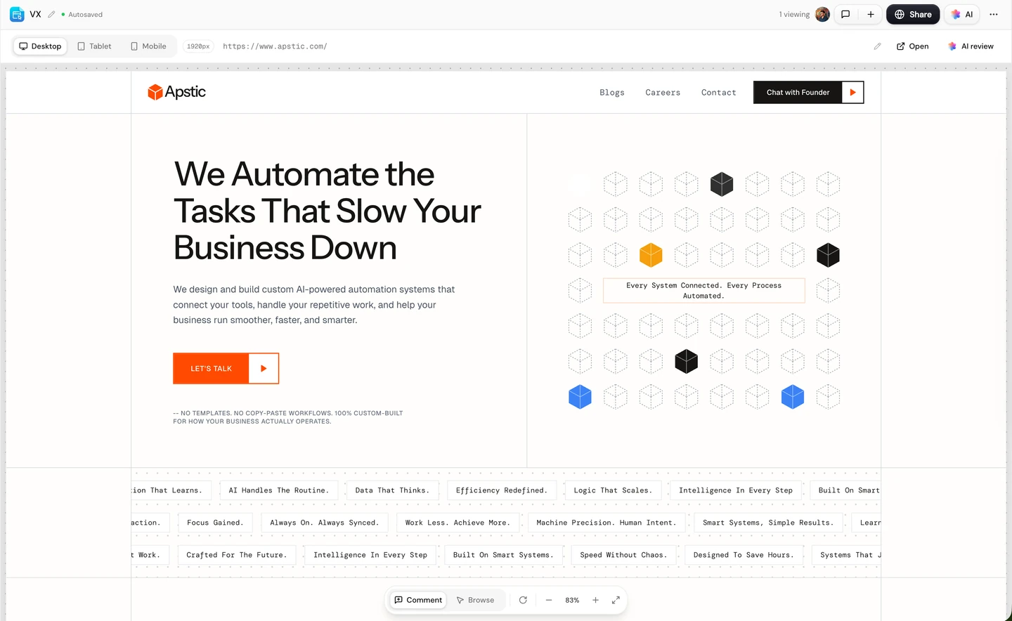 Site review screenshot