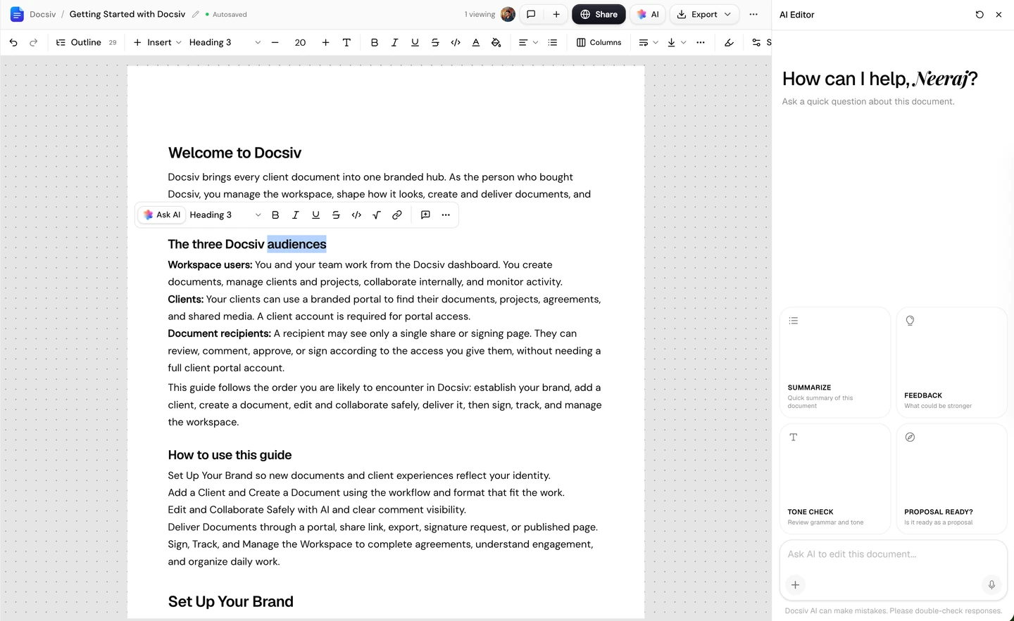 Written editor screenshot